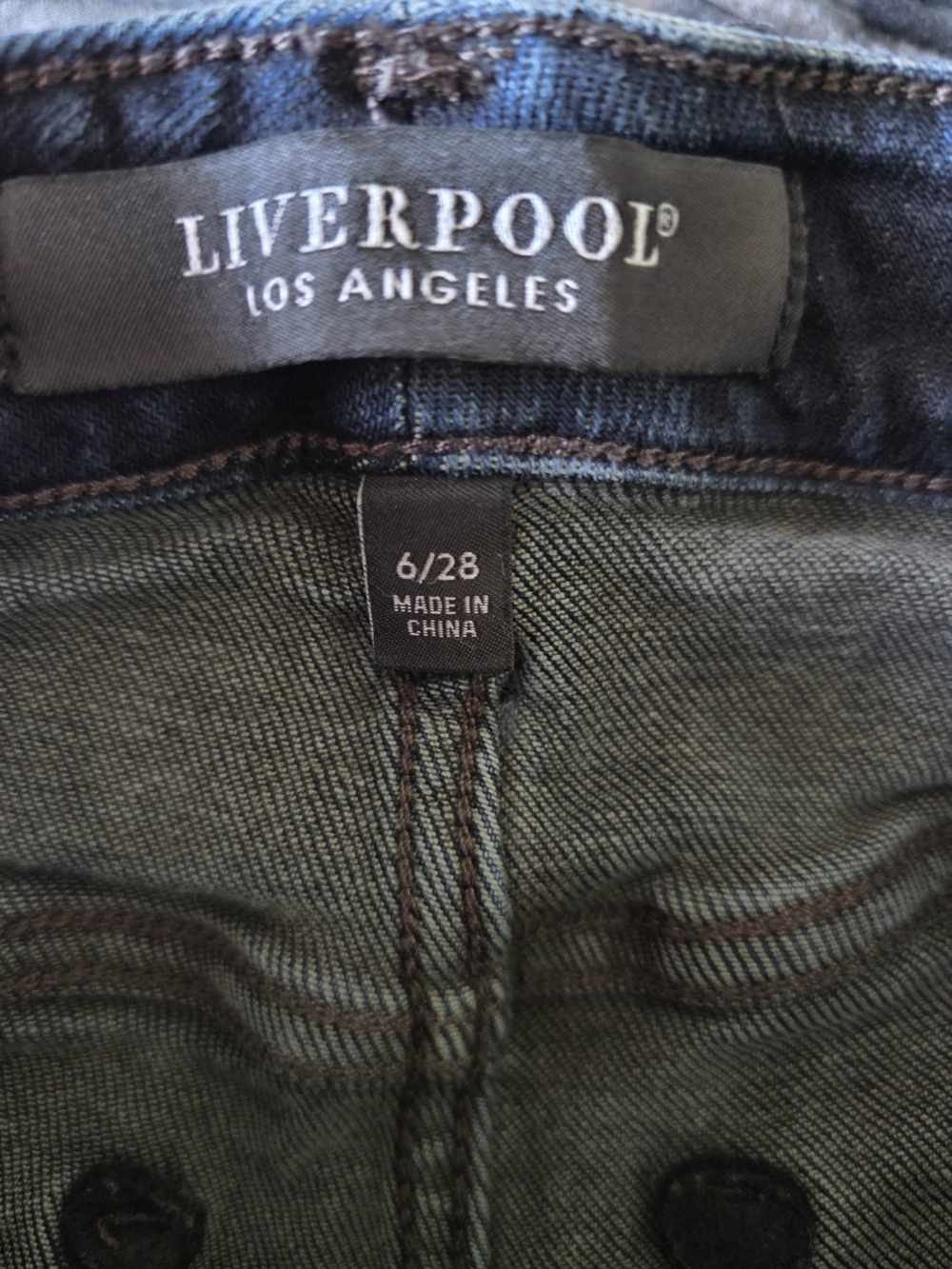 Liverpool Women's Straight Jeans in Dark Indigo - Picture 5 of 6
